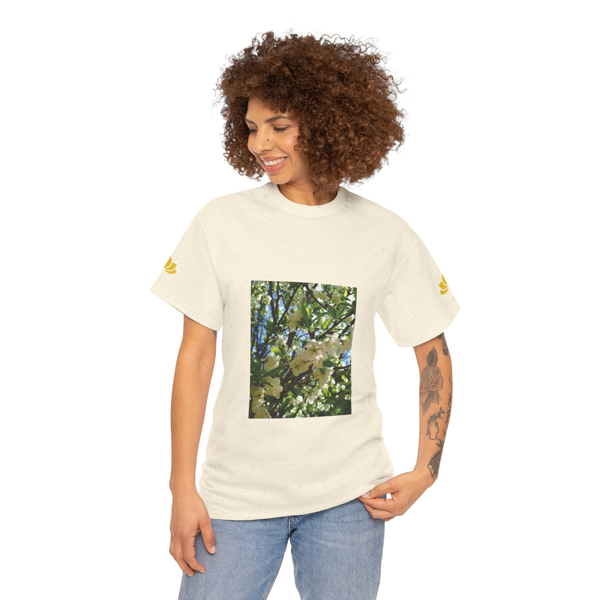 Unisex Heavy Cotton Tee - Apple's Tree Flower