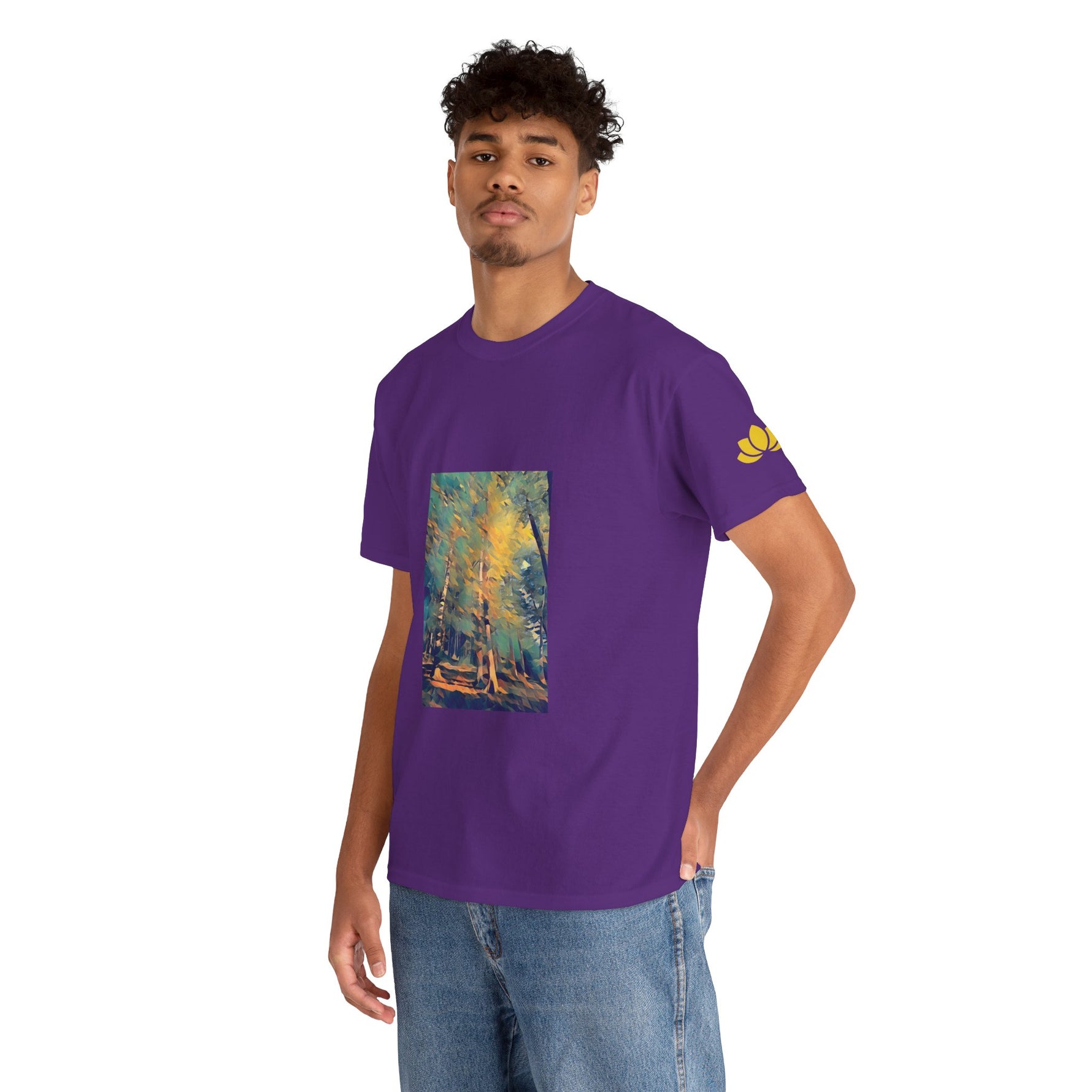 Unisex Heavy Cotton Tee - Poly Art - Forest (Variant 2)