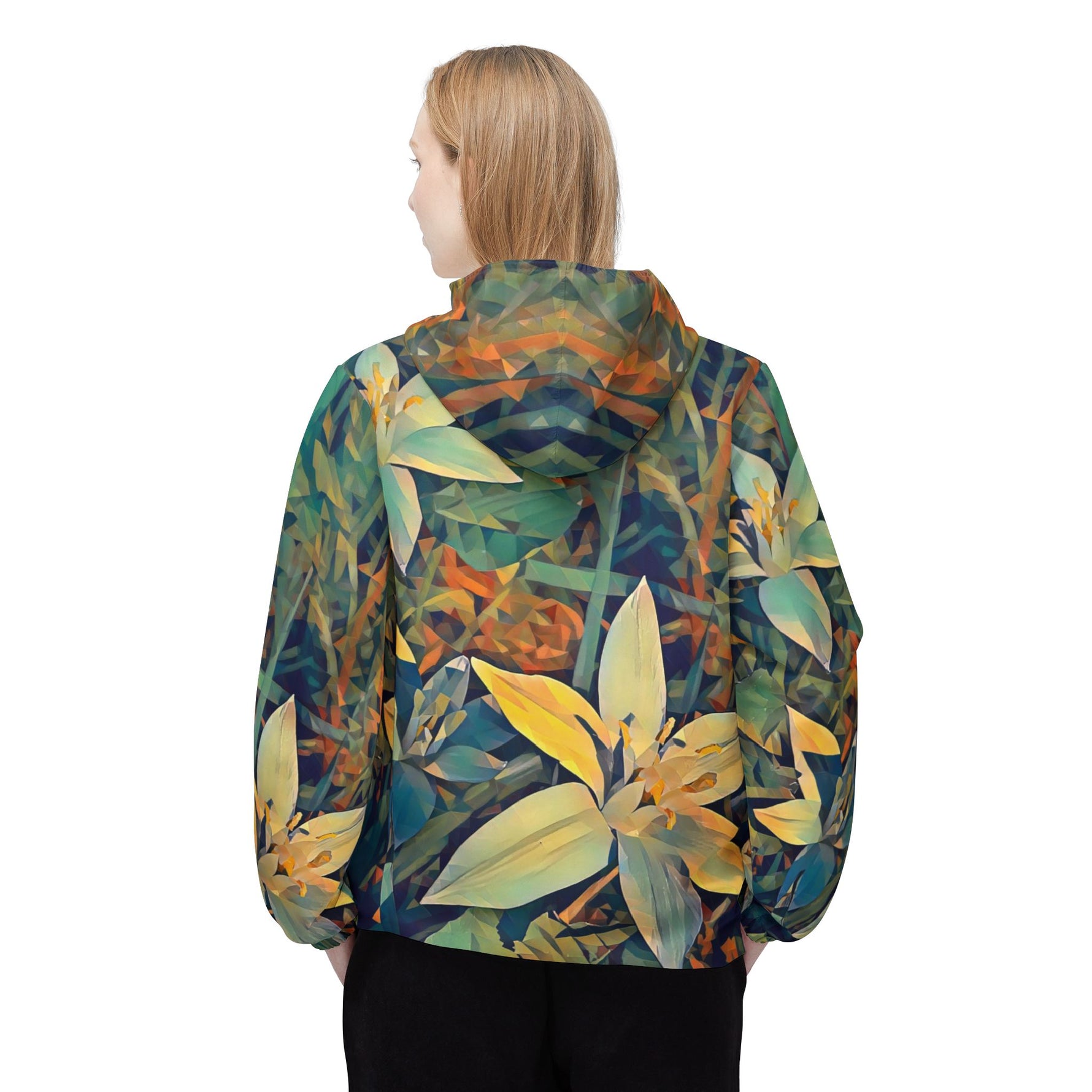 Windbreaker Jacket - Poly Art - Flower of Ornithogalum (Variant 2)