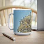 Ceramic White Cup 15oz - Poly Art - Tree Crown (Variant 1)