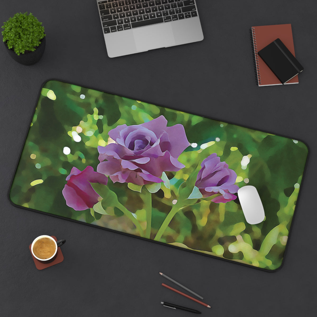 Desk Mat - Flower of Rose, Small Bouquet