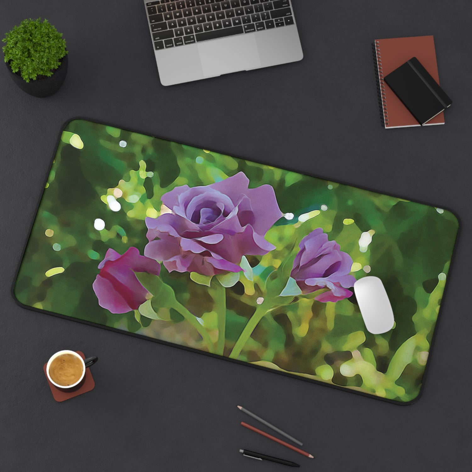 Desk Mat - Flower of Rose, Small Bouquet
