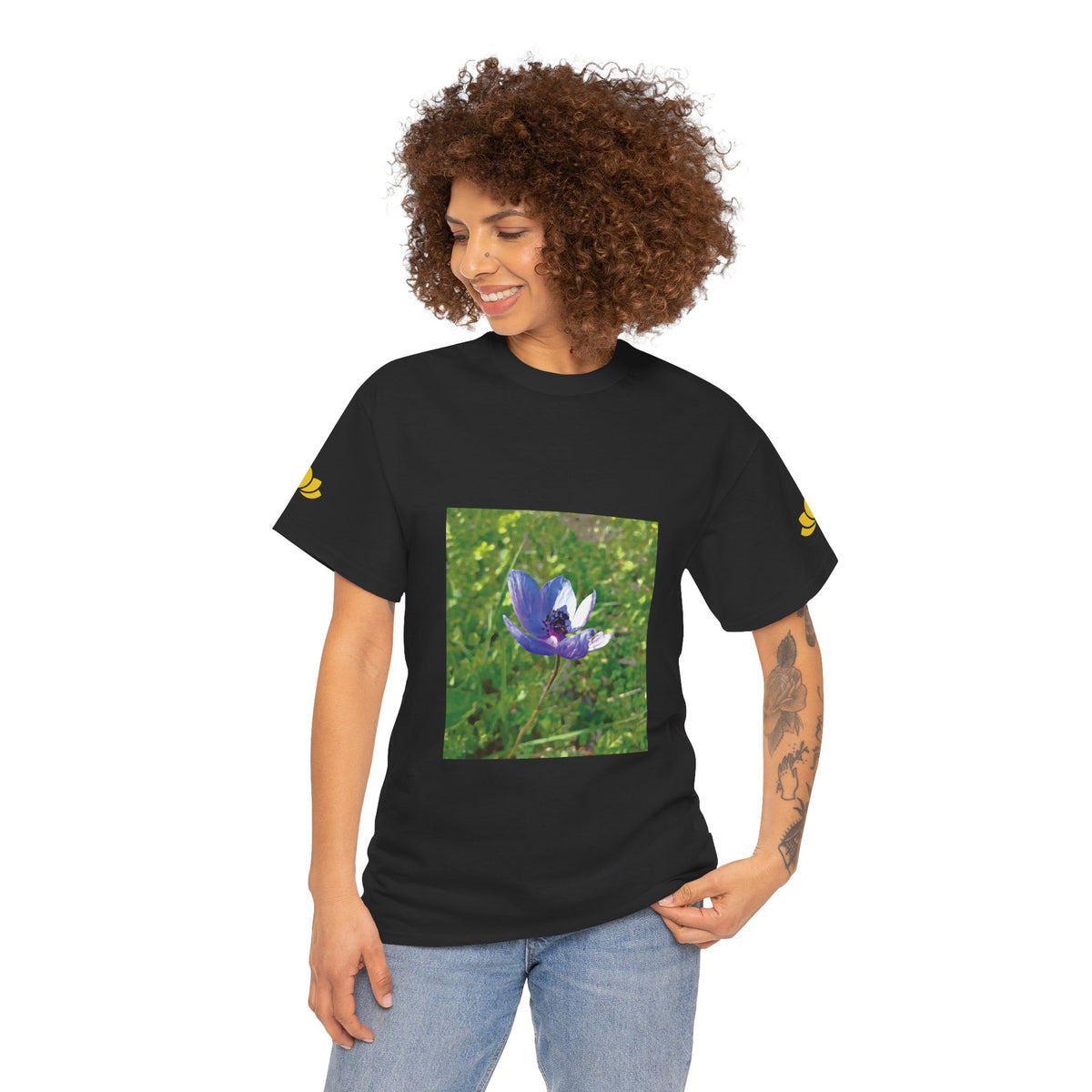 Unisex Heavy Cotton Tee - Flower of Anemone