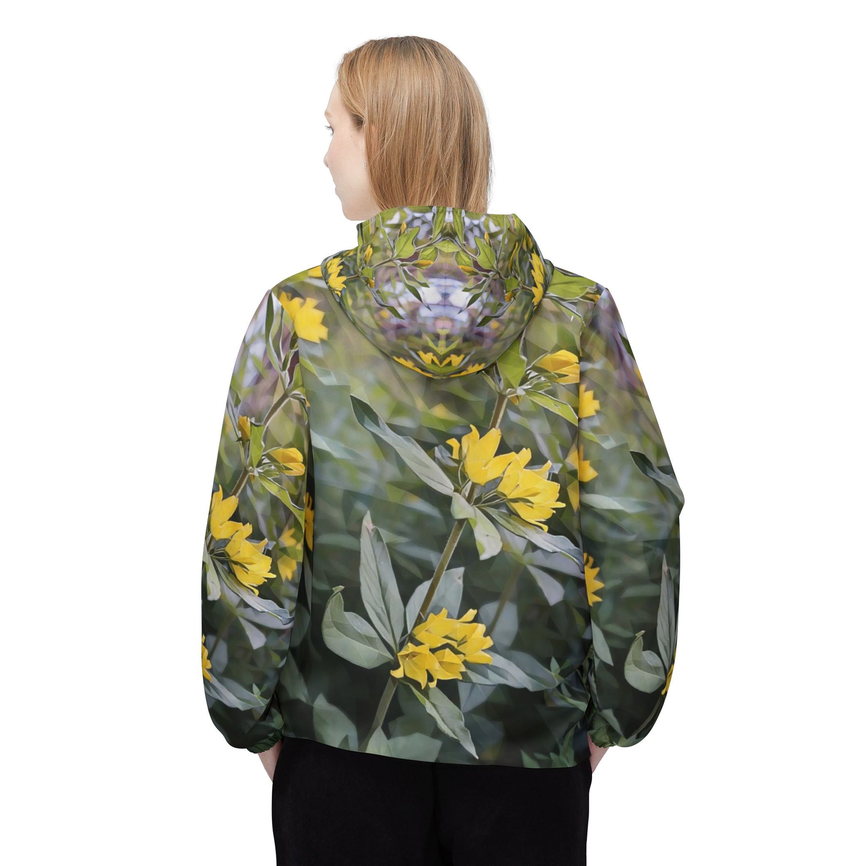 Windbreaker Jacket - Poly Art - Flower of Lysimachia