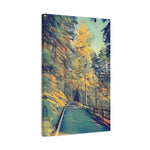 Stretched Matte Canvas - Poly Art - Forest (Variant 06)