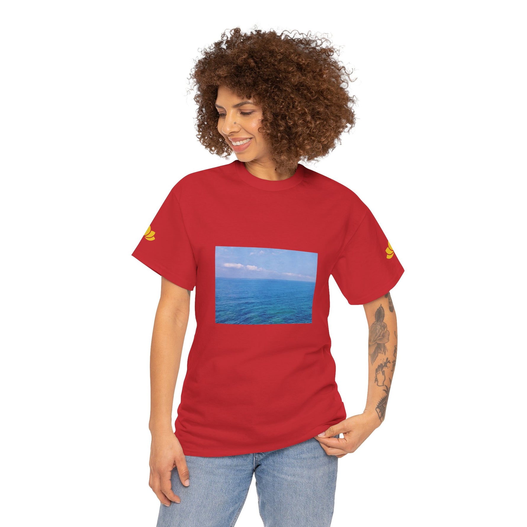 Unisex Heavy Cotton Tee - Sea (Variant 1)