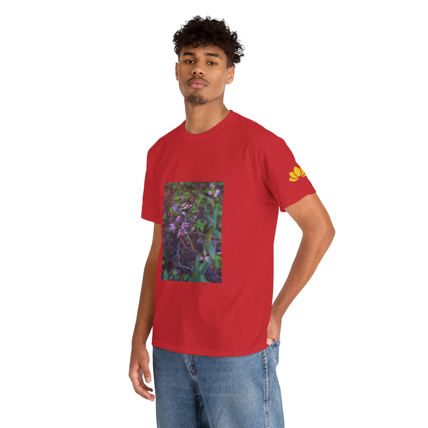 Unisex Heavy Cotton Tee - Flower of Cephalanthera Rubra