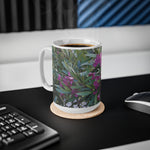 Ceramic White Cup 15oz - Flower of Oleander