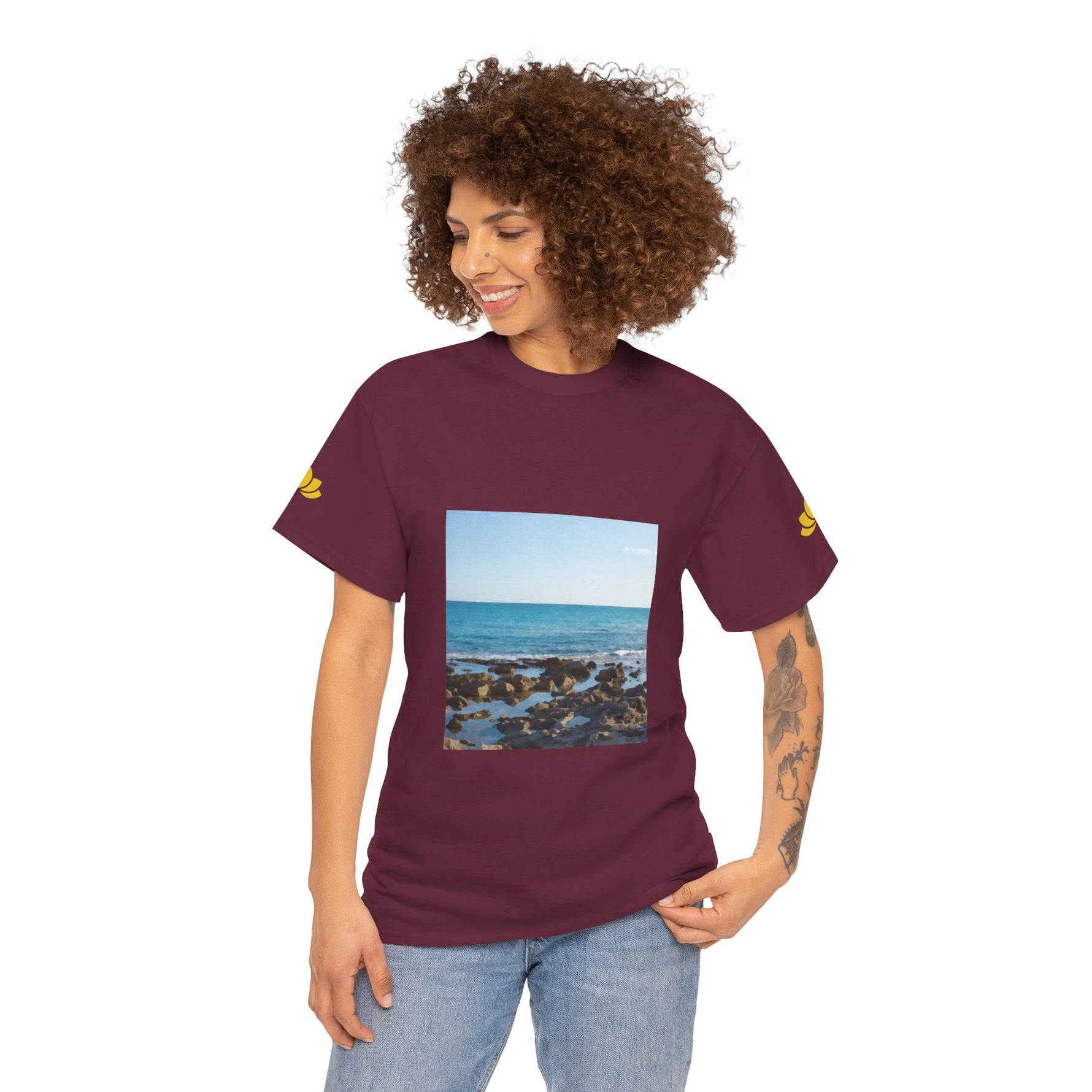Unisex Heavy Cotton Tee - Sea (Variant 6)