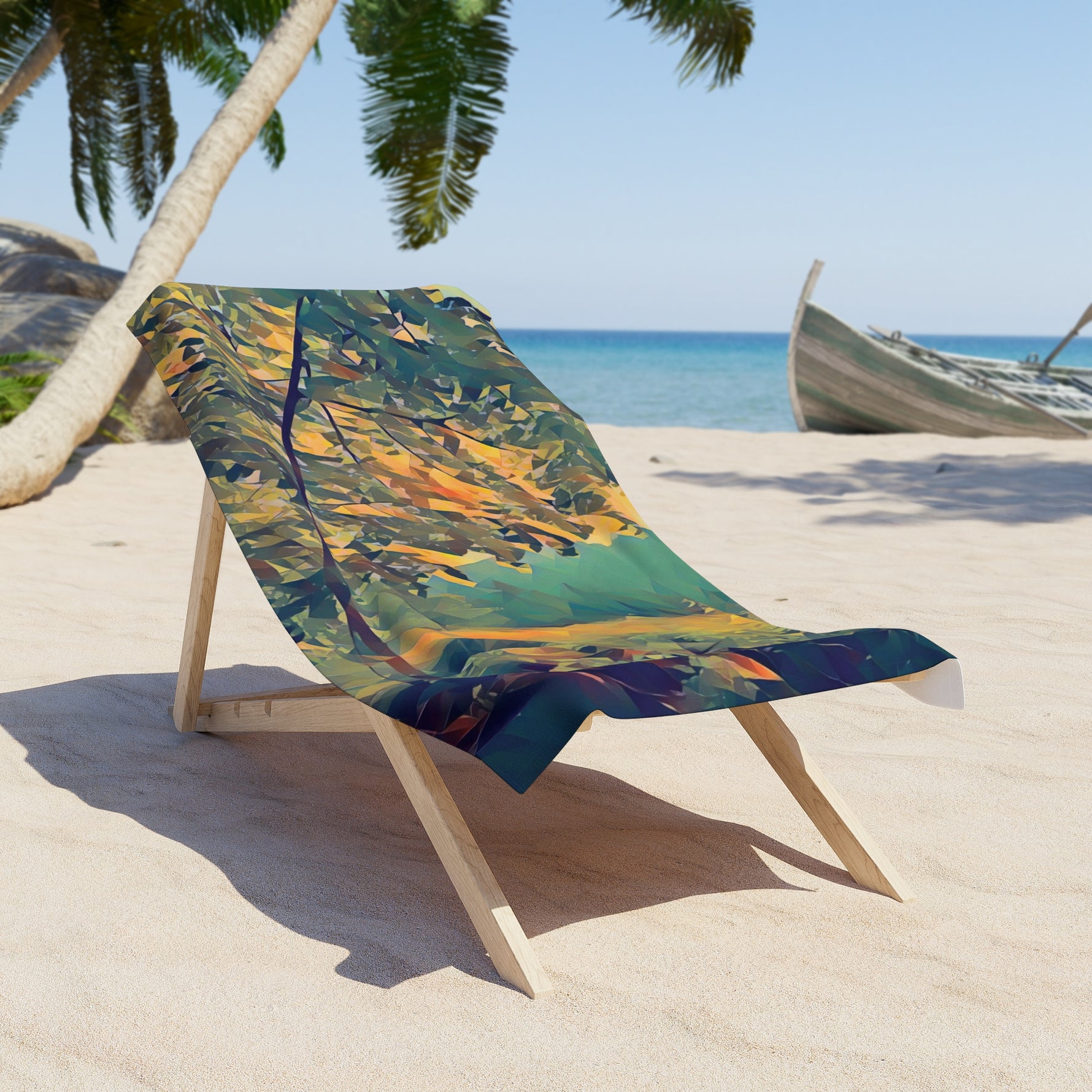 Beach Towel – Poly Art - Forest (Variant 03)