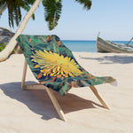 Beach Towel – Poly Art - Flower of Dandelion (Variant 1)