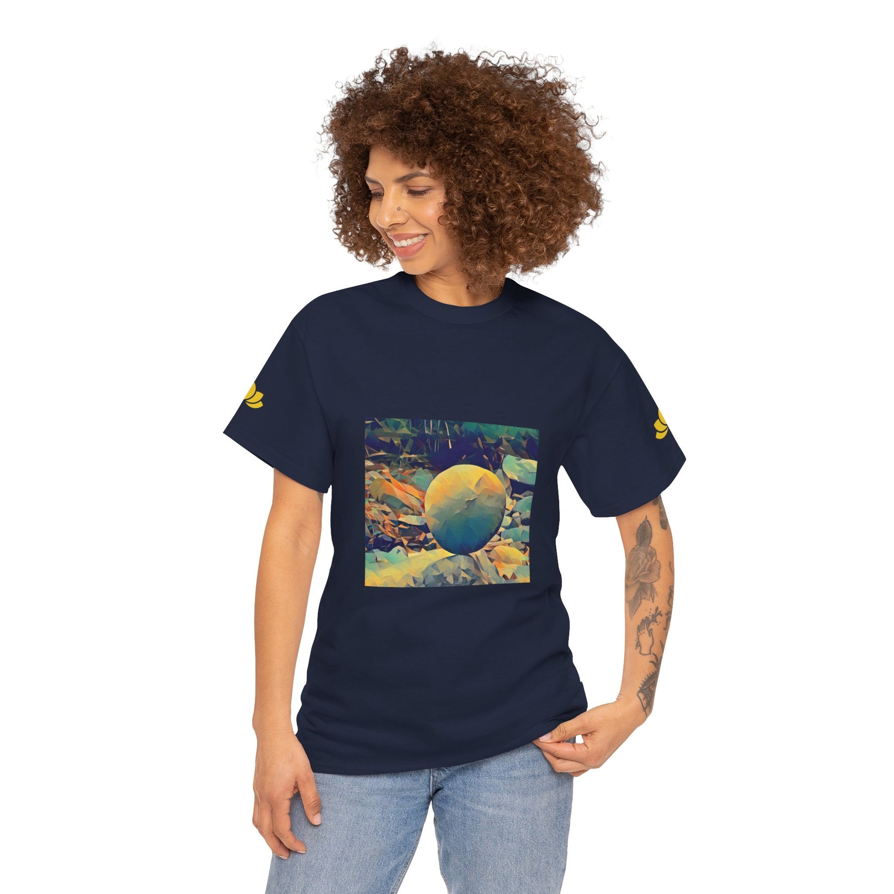 Unisex Heavy Cotton Tee - Poly Art - Stone Balance
