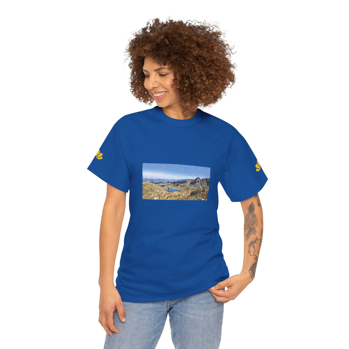 Unisex Heavy Cotton Tee - Poly Art - Rila Lakes