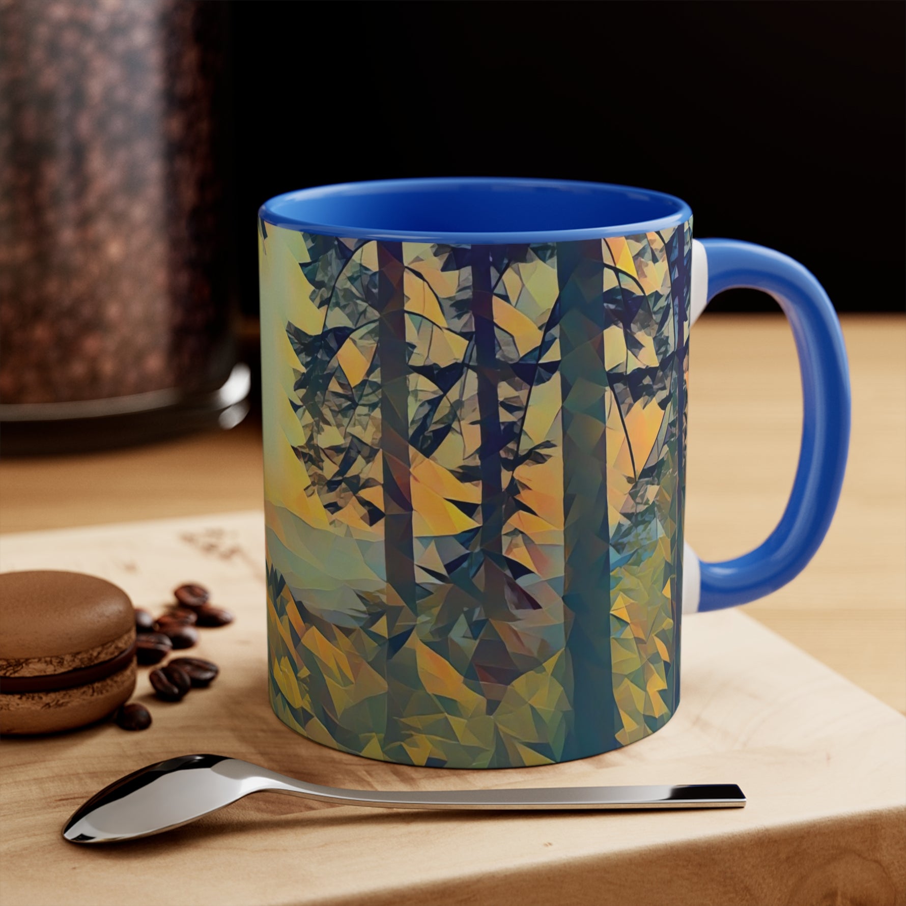 Mug 11oz - Poly Art - Forest Sunset (Variant 1)
