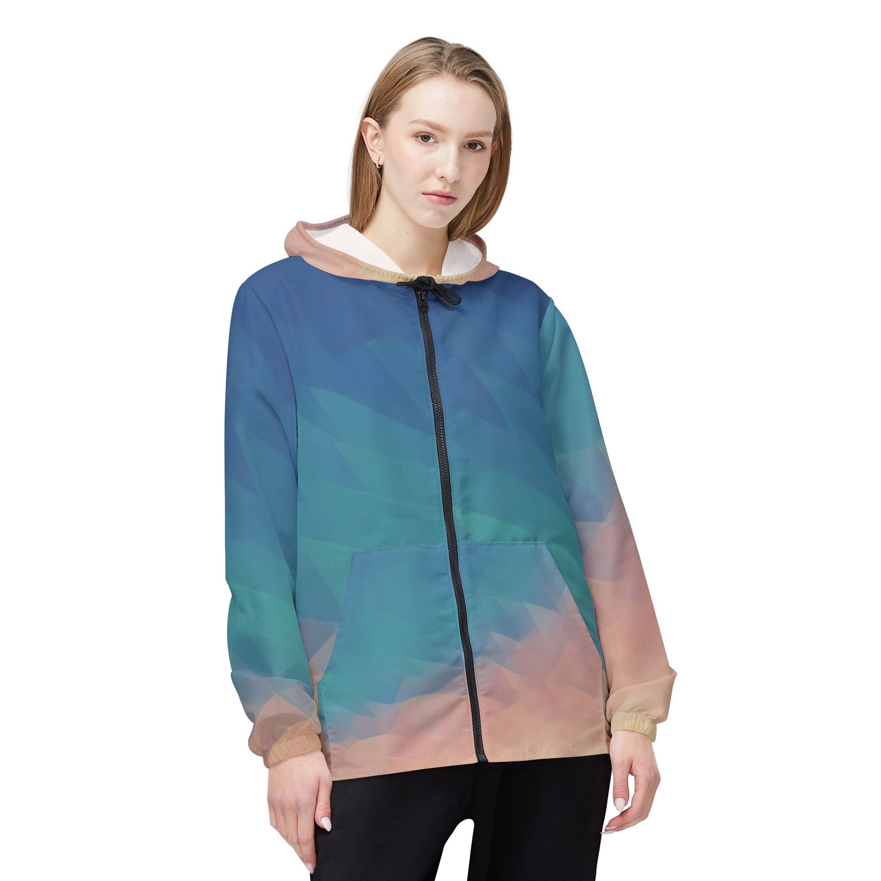 Windbreaker Jacket - Poly Art - Sunset Sky (Variant 1)
