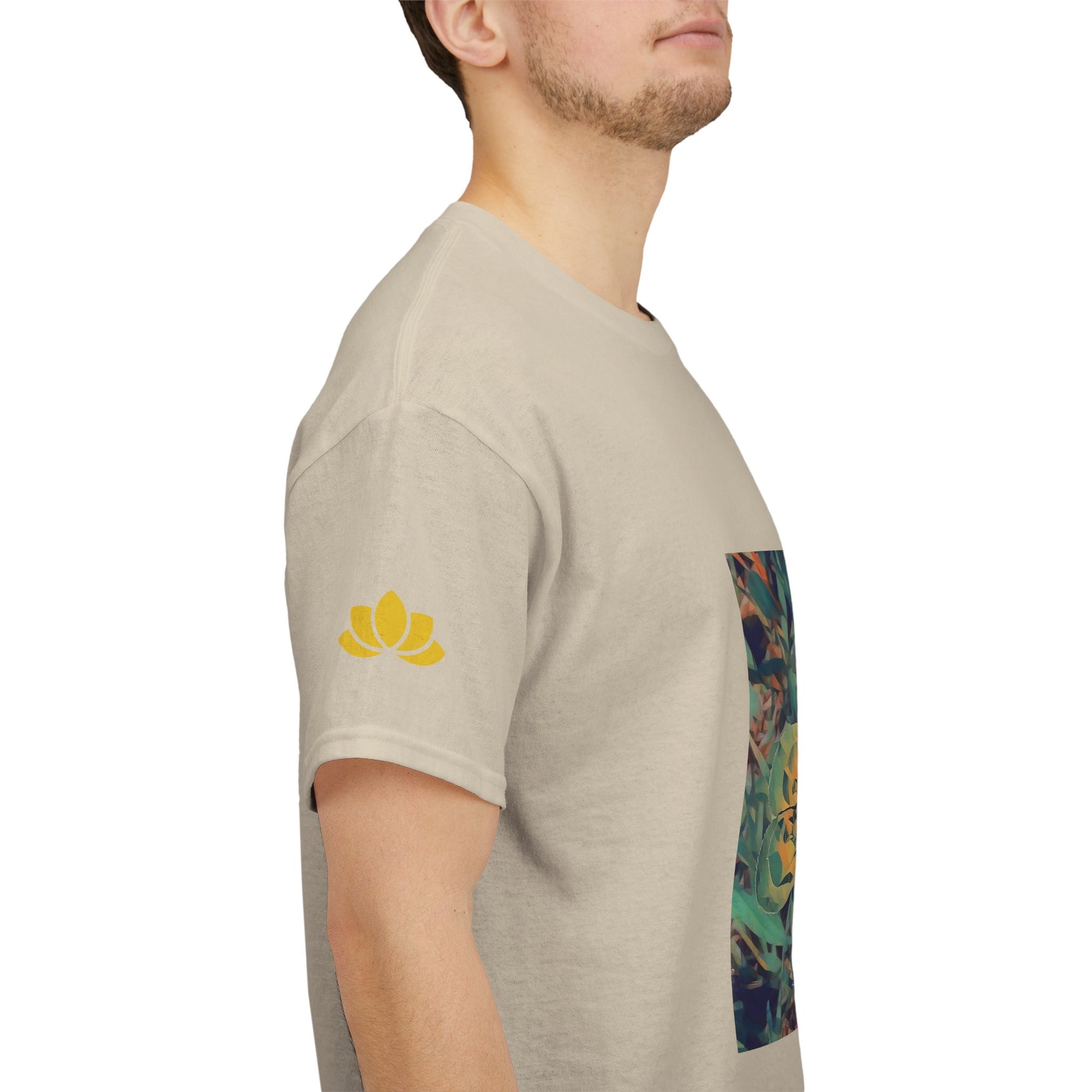 Unisex Heavy Cotton Tee - Poly Art - Flower of Euphorbia Helioscopia