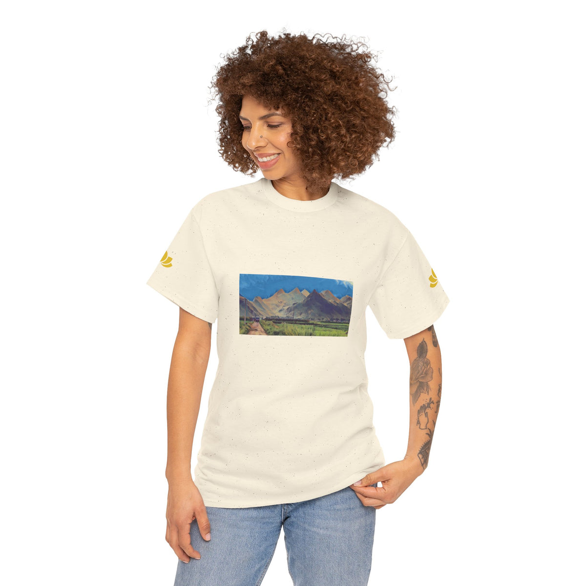 Unisex Heavy Cotton Tee - Poly Art - China's Guilin Hills