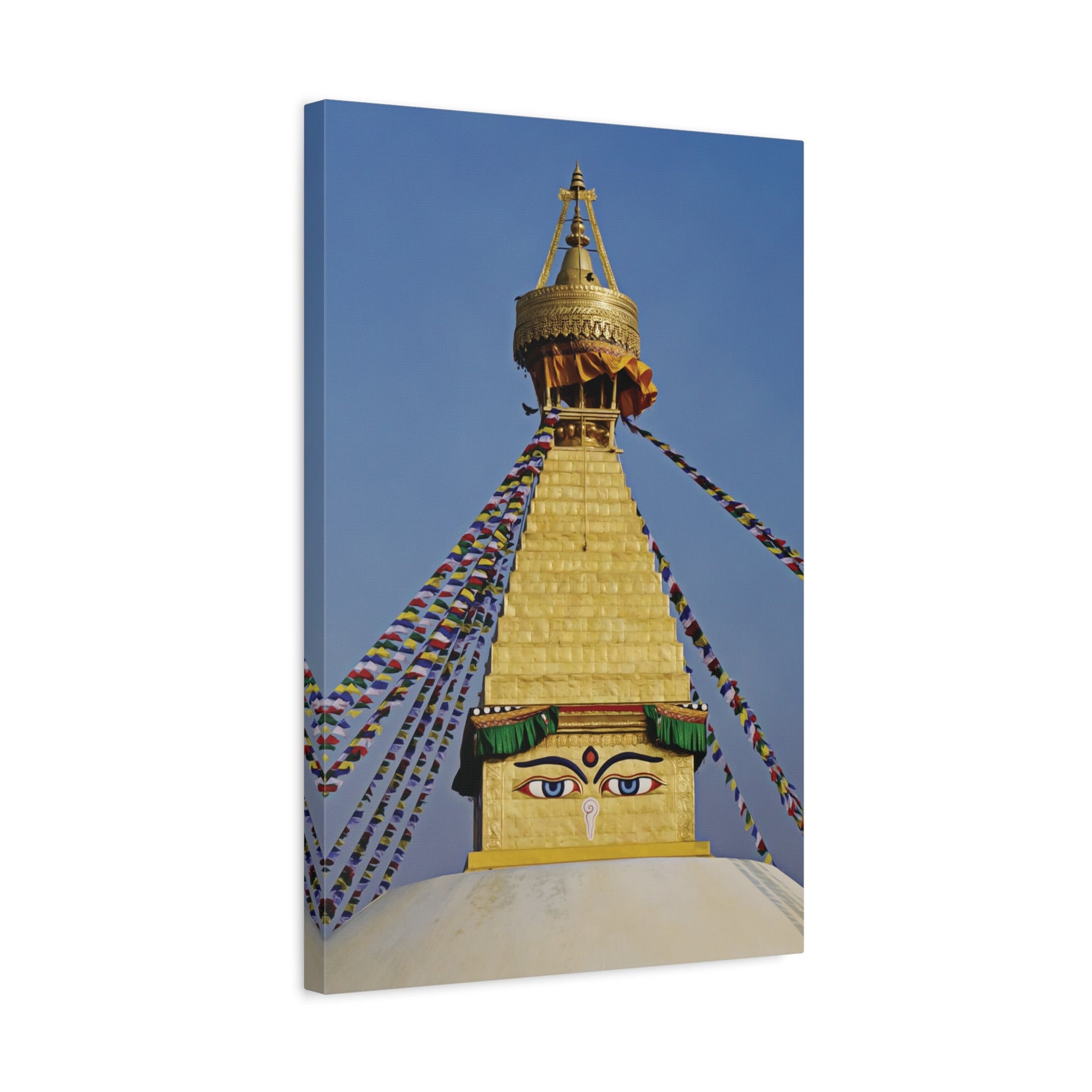 Stretched Matte Canvas - Nepal, Stupa with Buddha's Eyes (Variant 5)