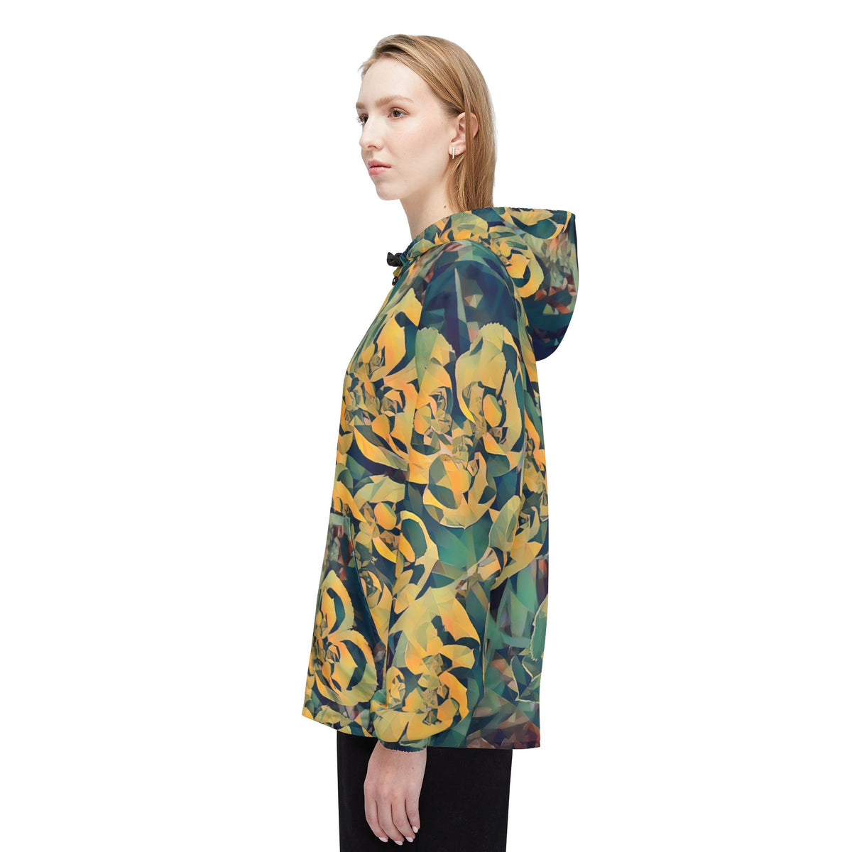 Windbreaker Jacket - Poly Art - Flower of Euphorbia Helioscopia