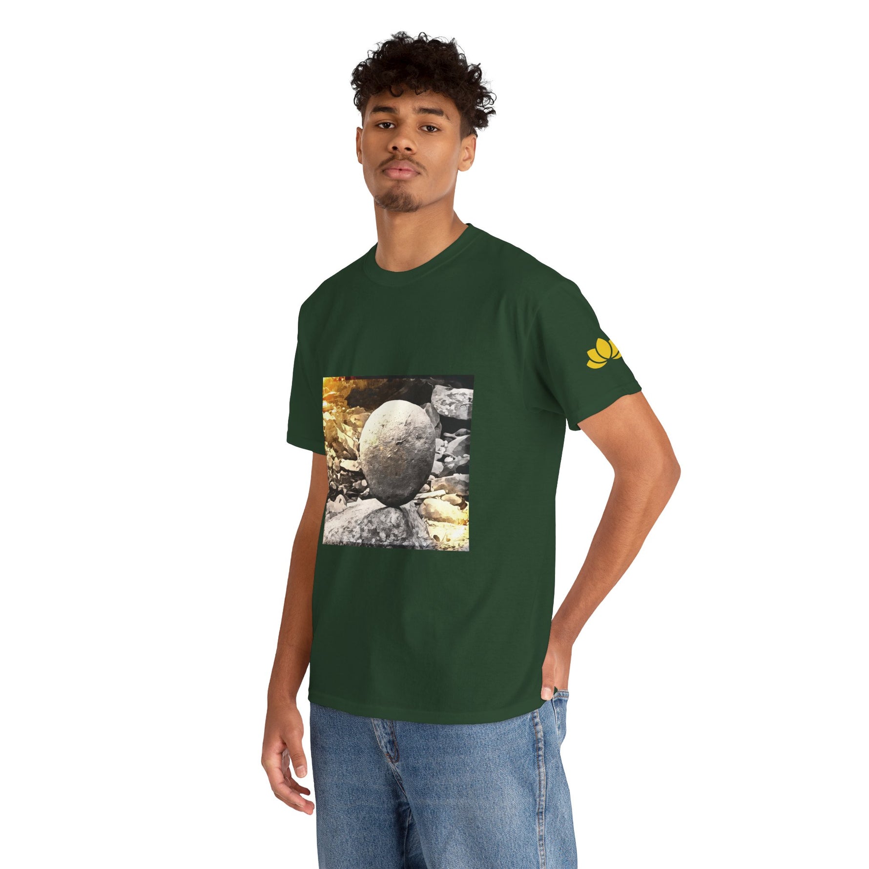 Unisex Heavy Cotton Tee - Stone Balance (Variant 1)