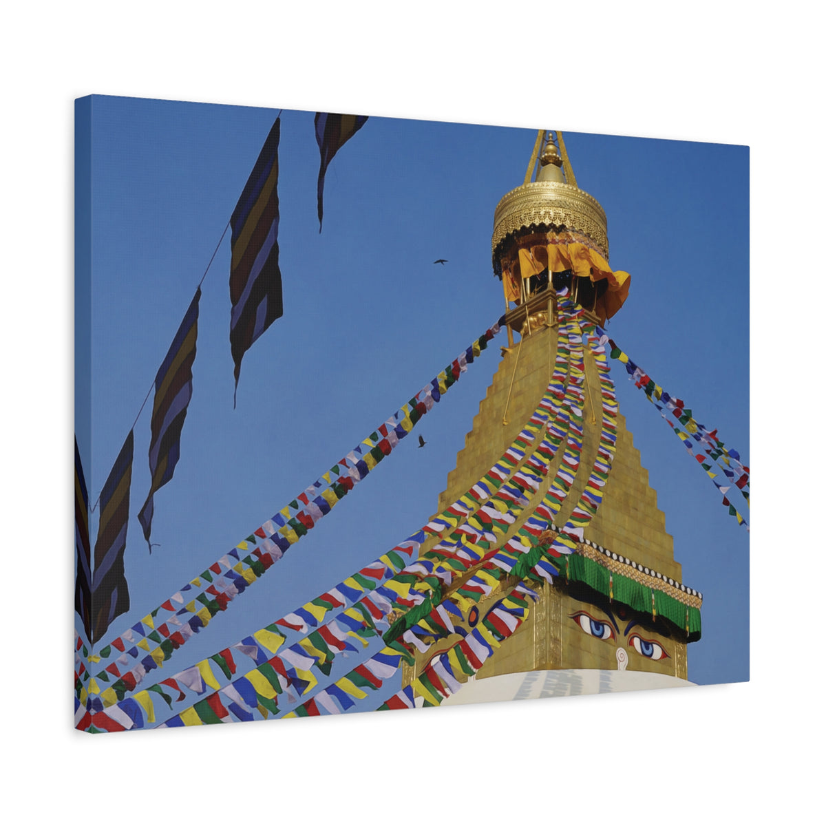 Stretched Matte Canvas - Nepal, Stupa with Buddha's Eyes (Variant 1)