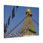 Stretched Matte Canvas - Nepal, Stupa with Buddha's Eyes (Variant 1)