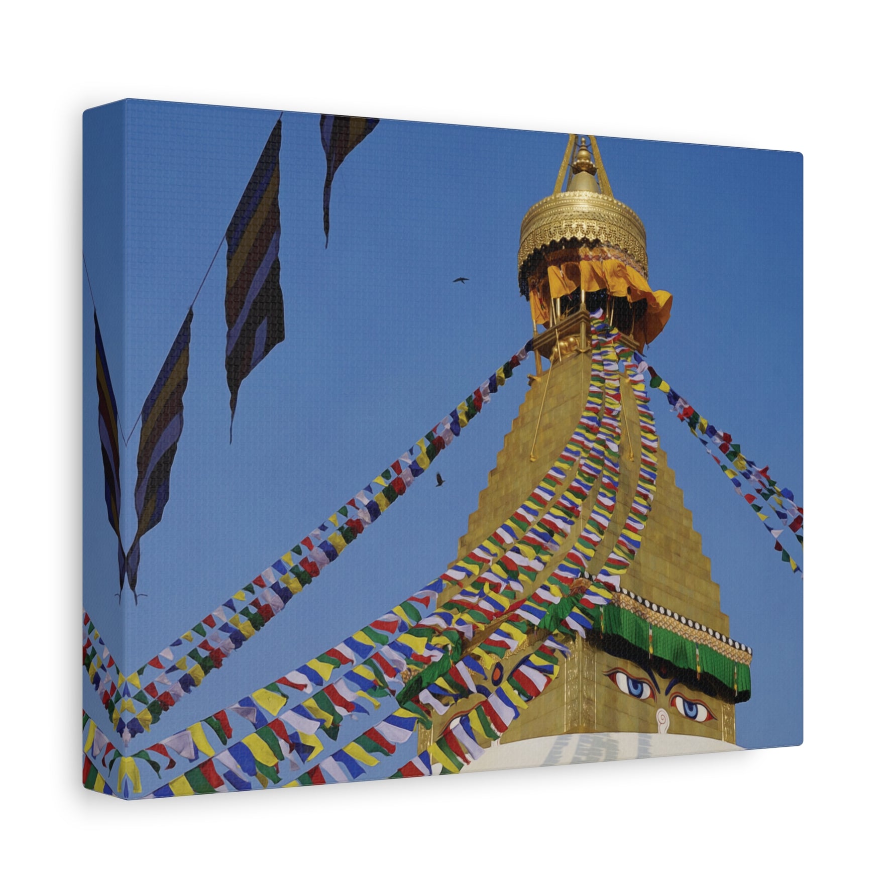Stretched Matte Canvas - Nepal, Stupa with Buddha's Eyes (Variant 1)