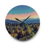 Acrylic Wall Clock - Poly Art - Tuscan Landscape (Variant 1)