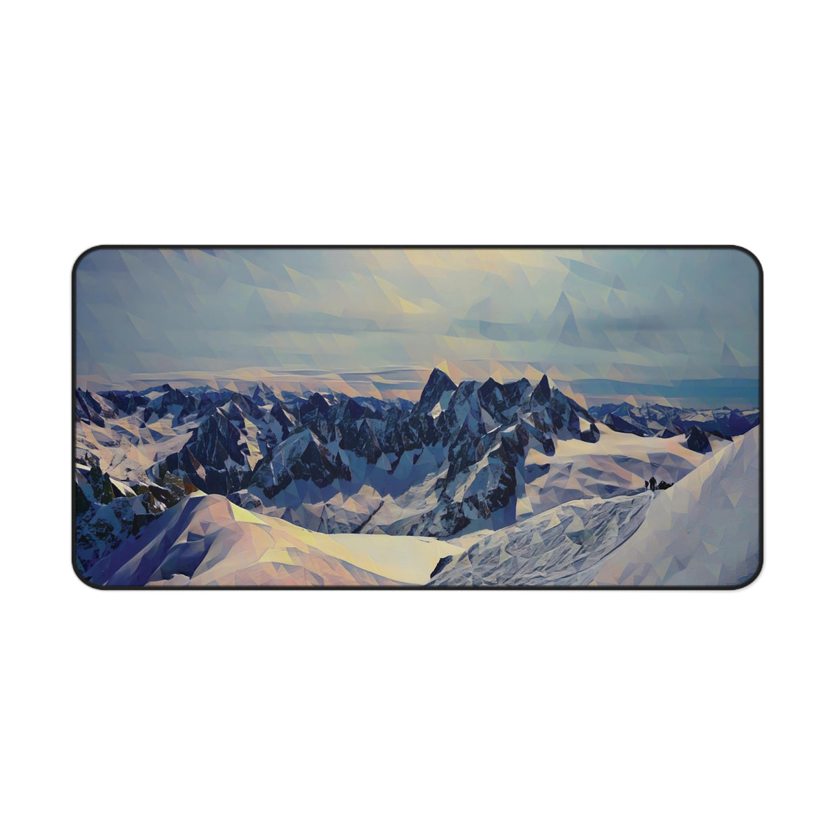 Desk Mat - Poly Art - View from Mont Blanc (Variant 2)