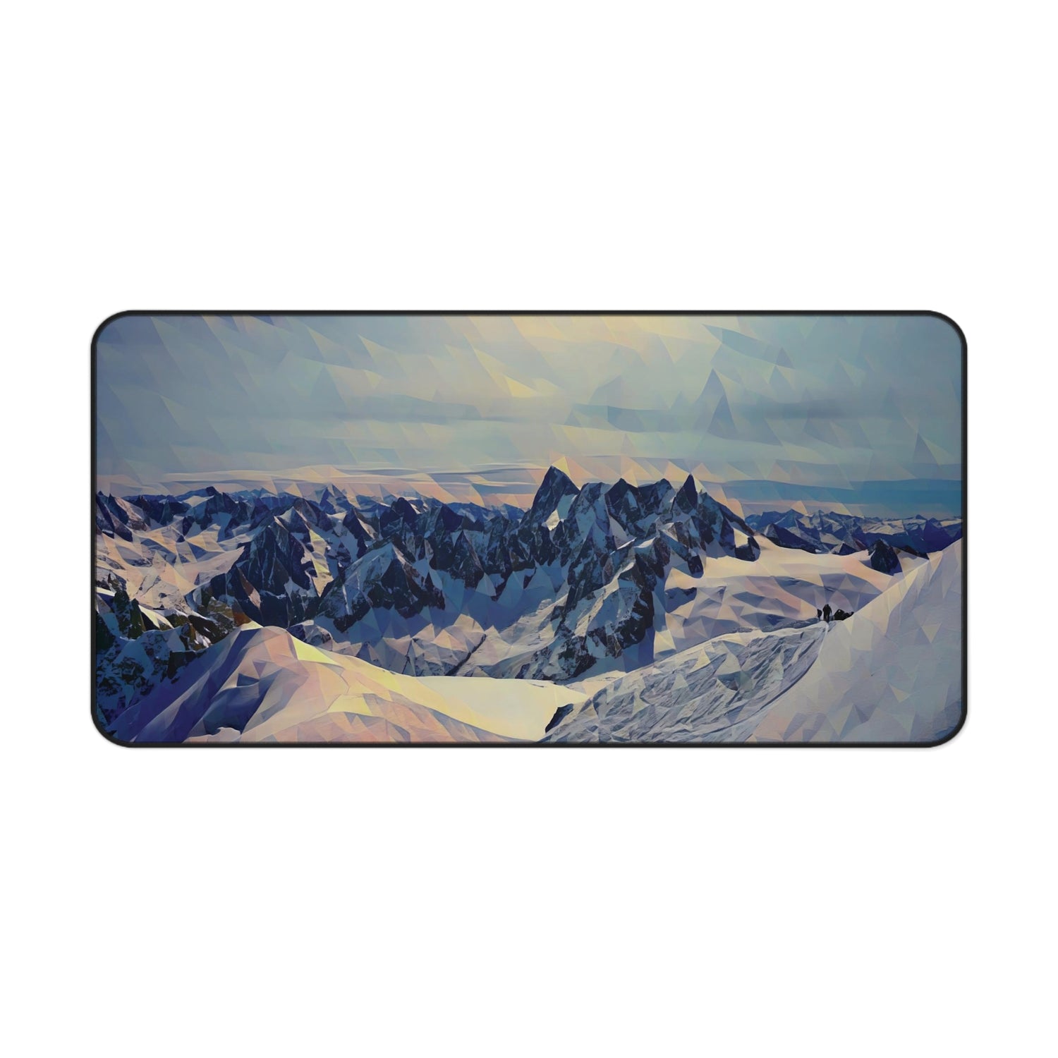 Desk Mat - Poly Art - View from Mont Blanc (Variant 2)