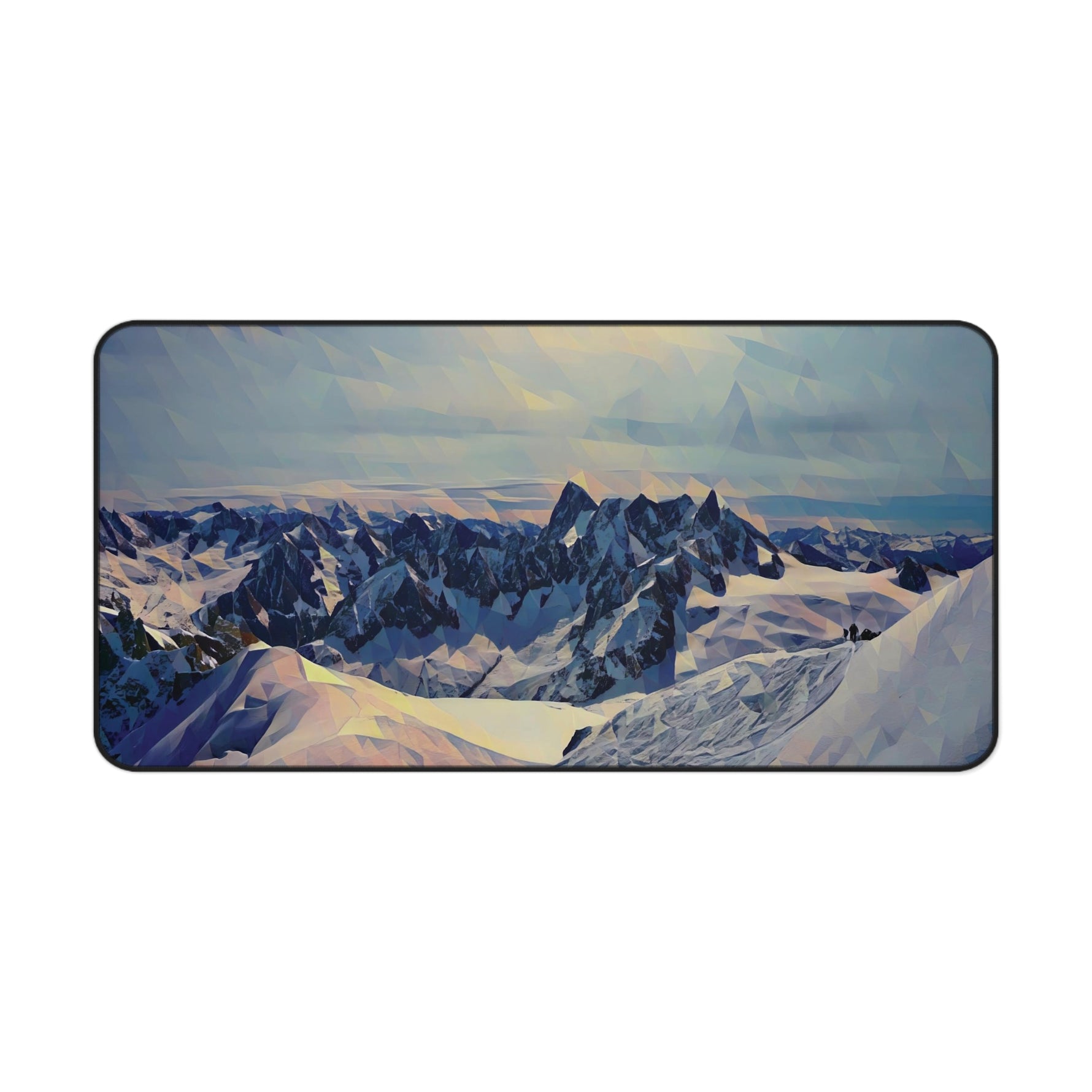 Desk Mat - Poly Art - View from Mont Blanc (Variant 2)