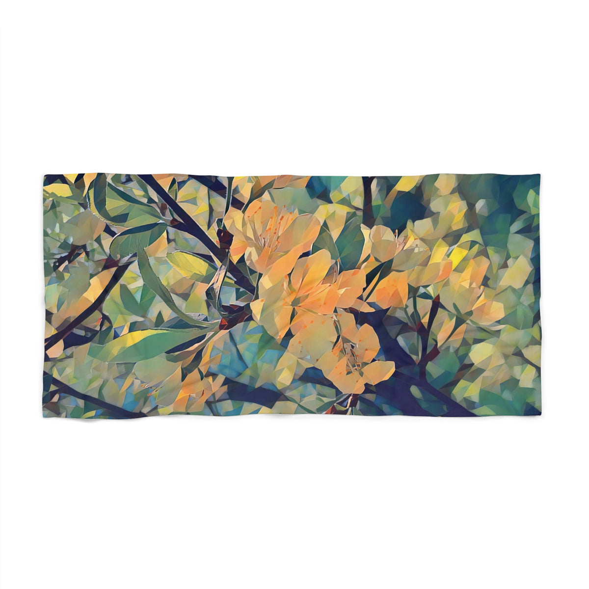 Beach Towel – Poly Art - Apple's Tree Flower (Variant 02)