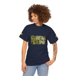 Unisex Heavy Cotton Tee - Flower, White