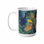 Ceramic White Cup 15oz - Poly Art - Apples' Tree Flower (Variant 2)