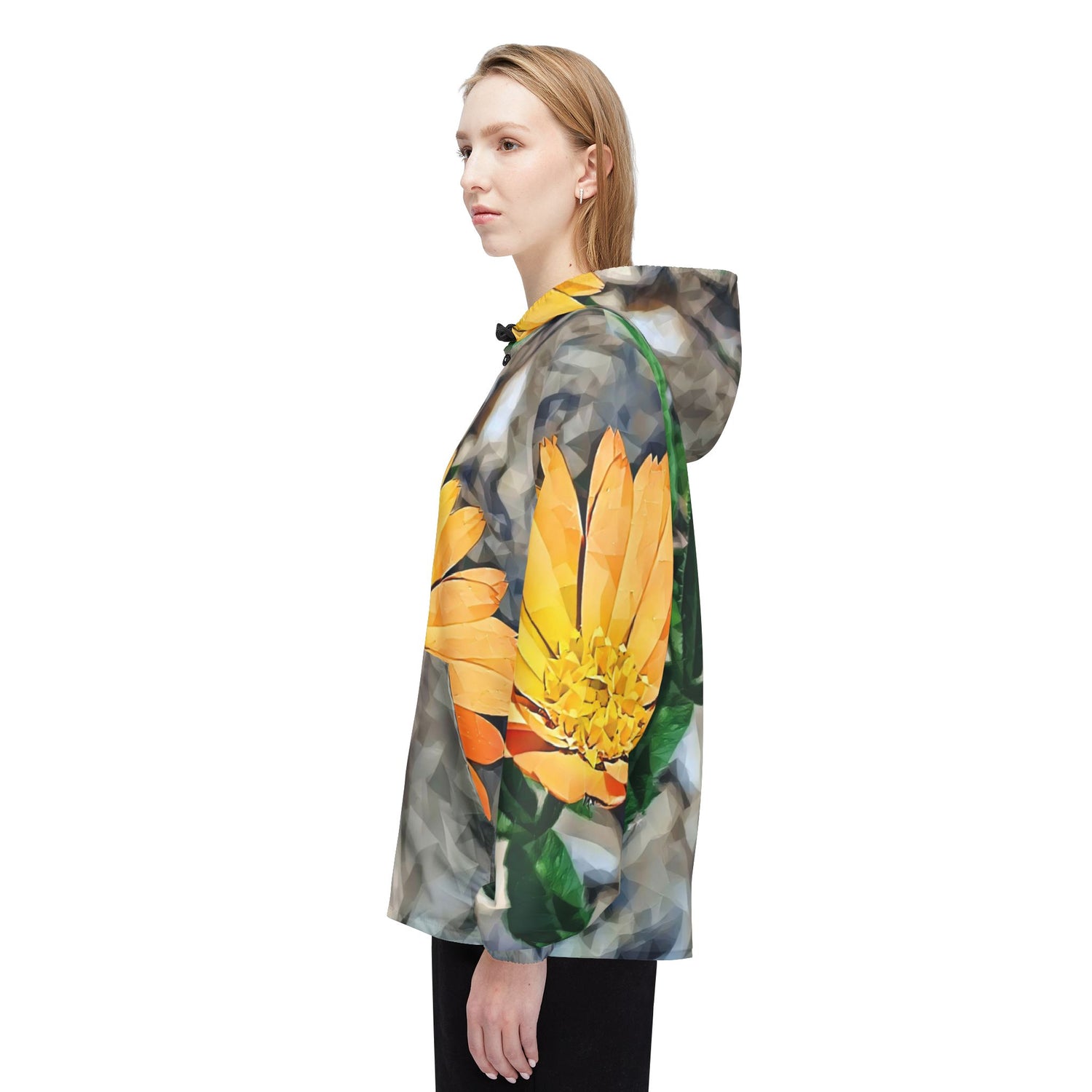 Windbreaker Jacket - Poly Art - Flower of Calendula (Variant 2)