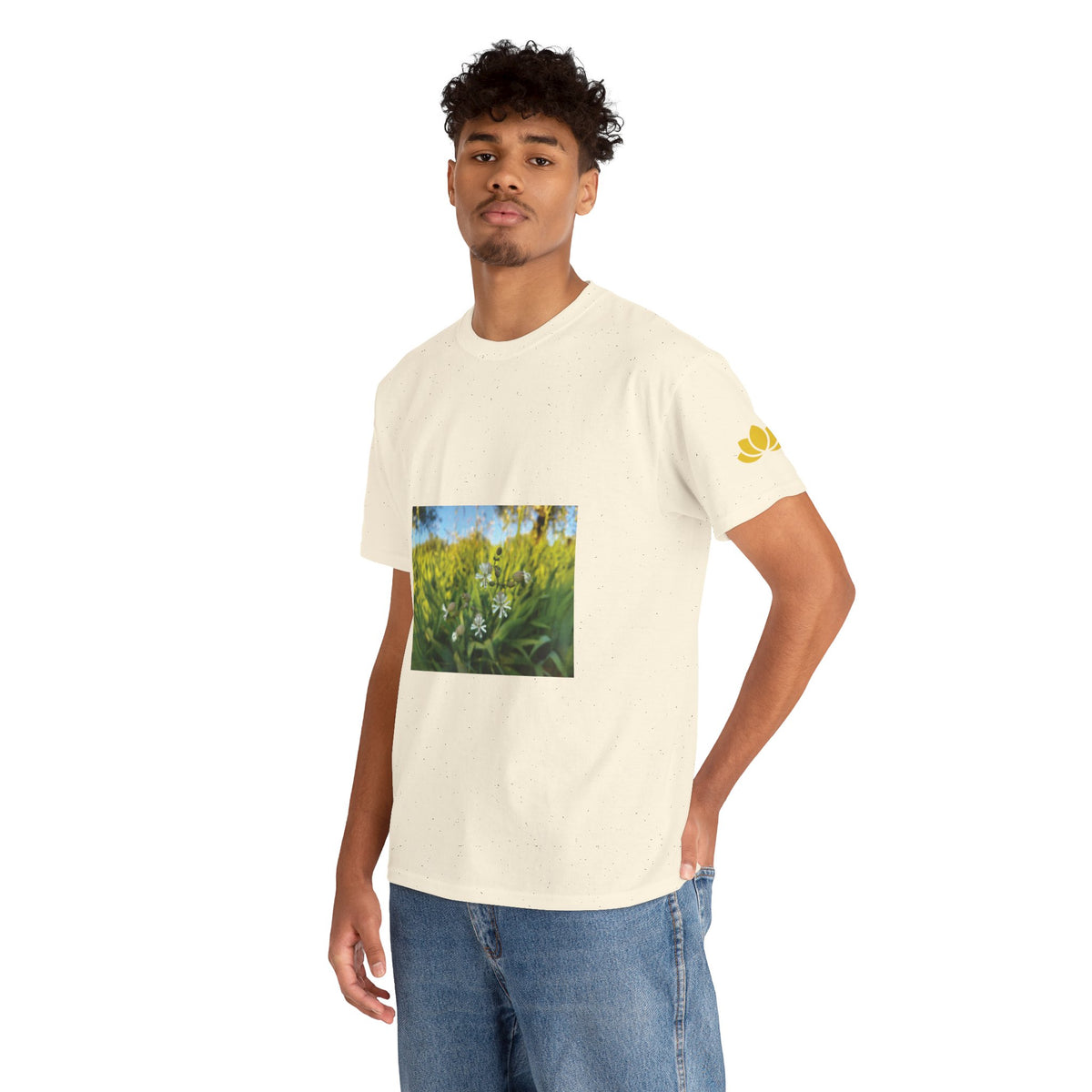 Unisex Heavy Cotton Tee - Flower of Silene Vulgaris