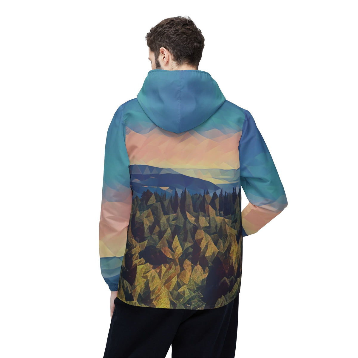 Windbreaker Jacket - Poly Art - Tuscan Landscape (Variant 2)