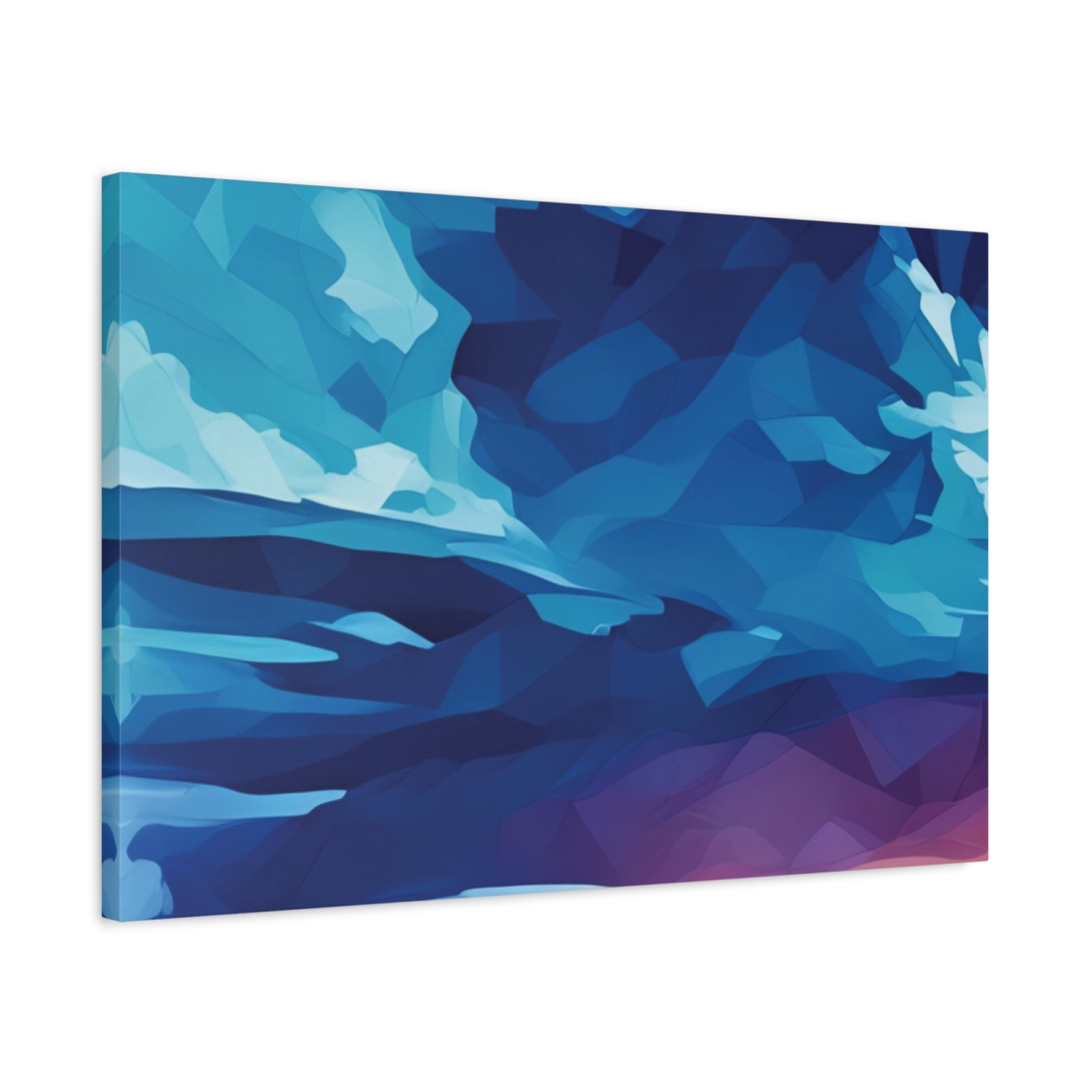 Stretched Matte Canvas - Poly Art - Sunset Sky (Variant 2)