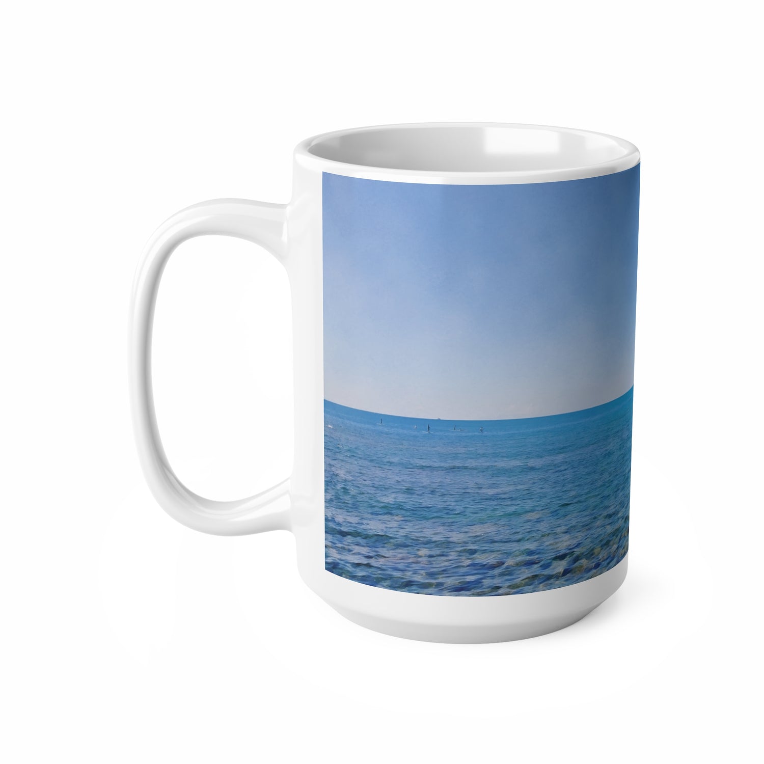 Ceramic White Cup 15oz - Sea (Variant 02)