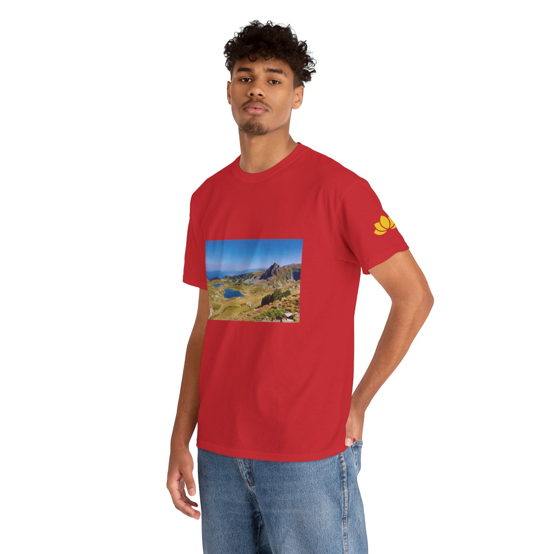 Unisex Heavy Cotton Tee - Rila Lakes (Variant 1)