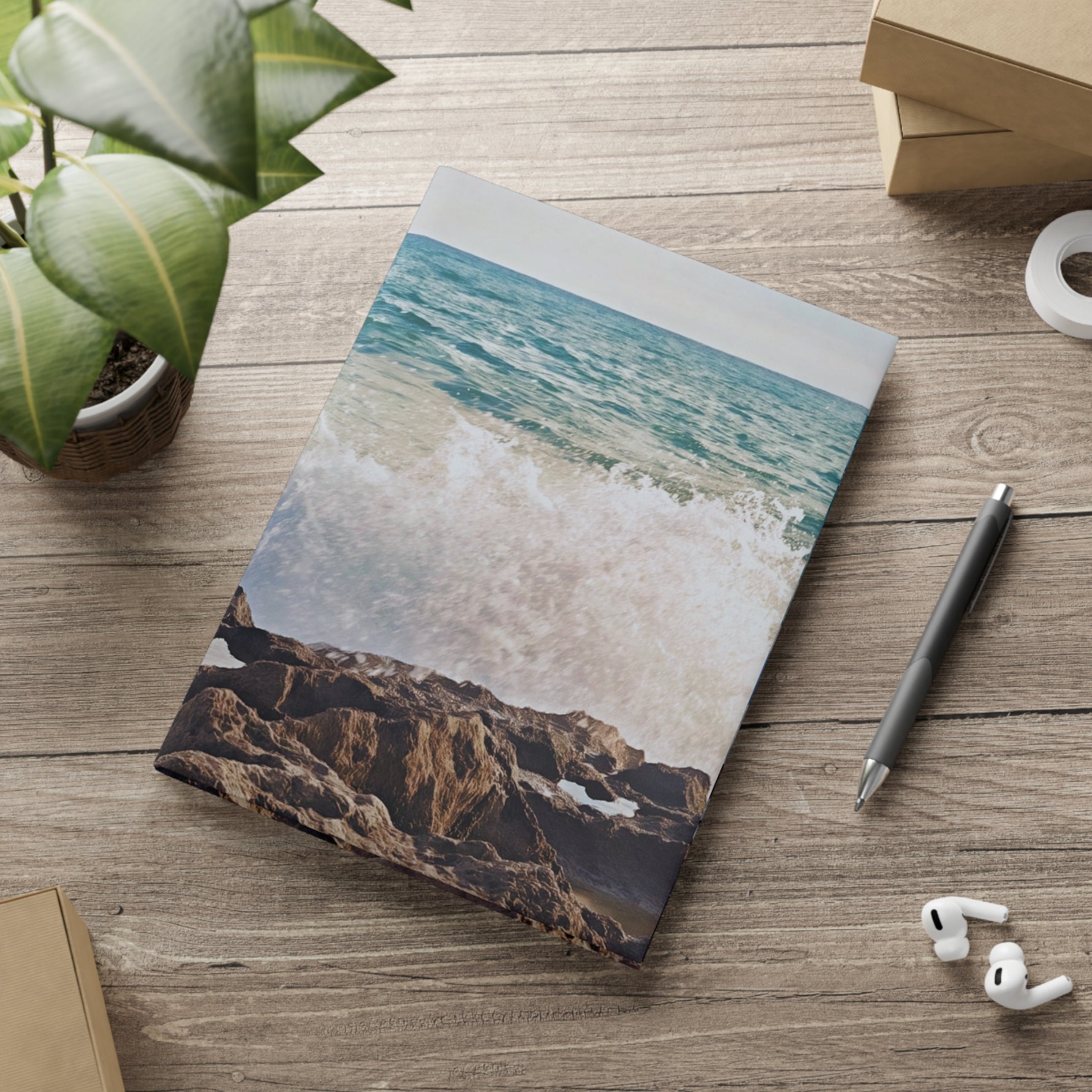 Hardcover Notebook with Puffy Covers - Sea Landscape (Variant 05)