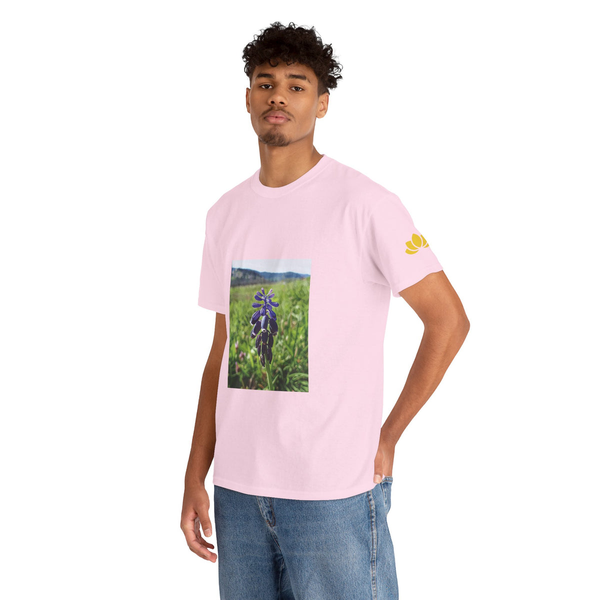 Unisex Heavy Cotton Tee - Poly Art - Flower of Muscari