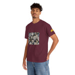 Unisex Heavy Cotton Tee - Poly Art - Wooden Trunks (Variant 1)