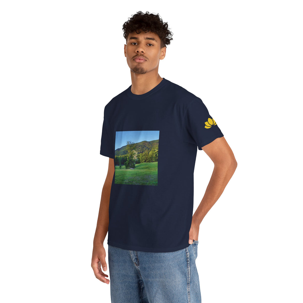 Unisex Heavy Cotton Tee - Tree in a Lawn