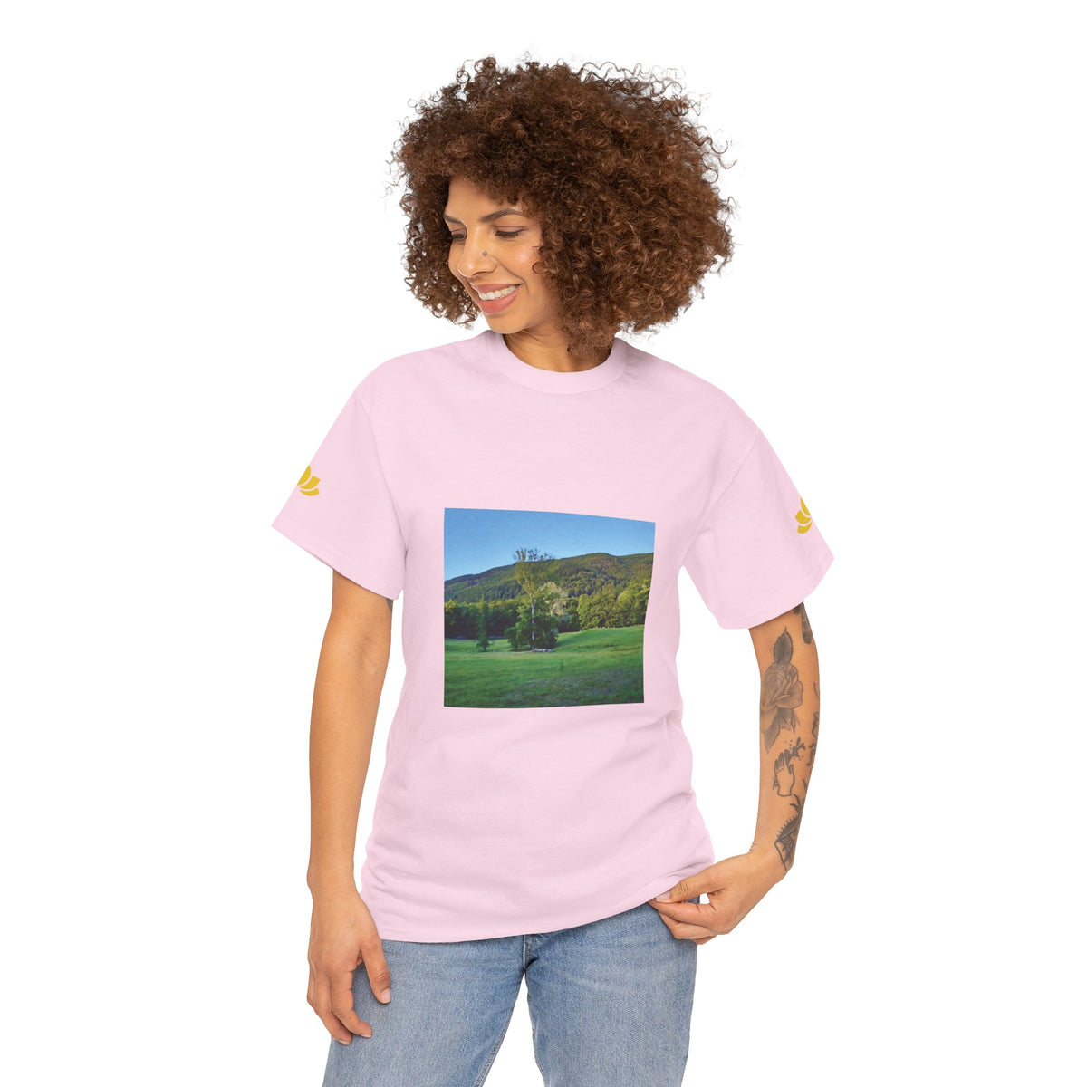 Unisex Heavy Cotton Tee - Tree in a Lawn