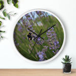 Wall Clock - Flower of Lavender with Bombus Insect (Variant 2)