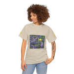 Unisex Heavy Cotton Tee - Flower of Lavender and Chamomile
