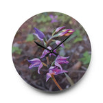 Acrylic Wall Clock - Poly Art - Flower of Cephalanthera Rubra
