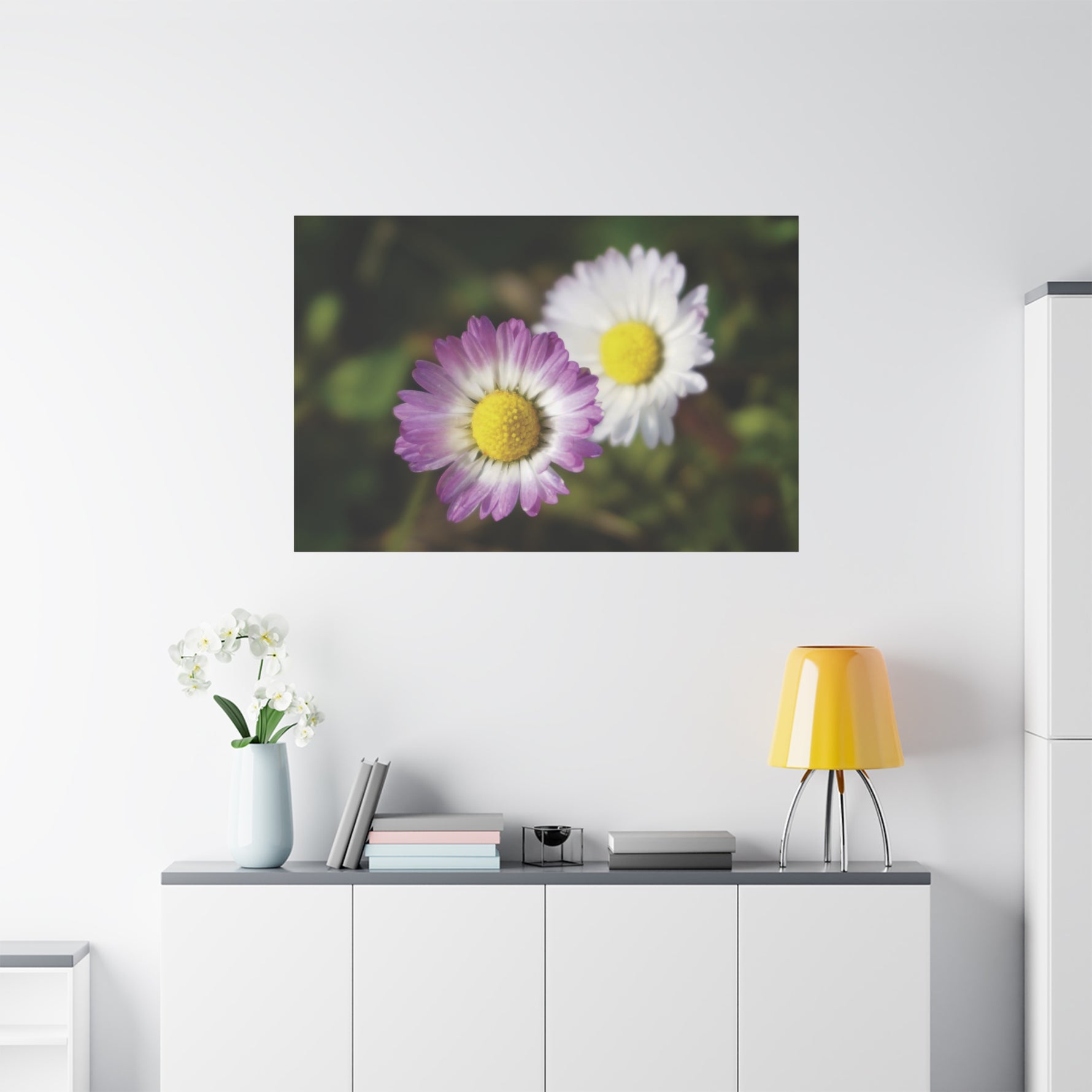 Stretched Matte Canvas - Flower of Daisies
