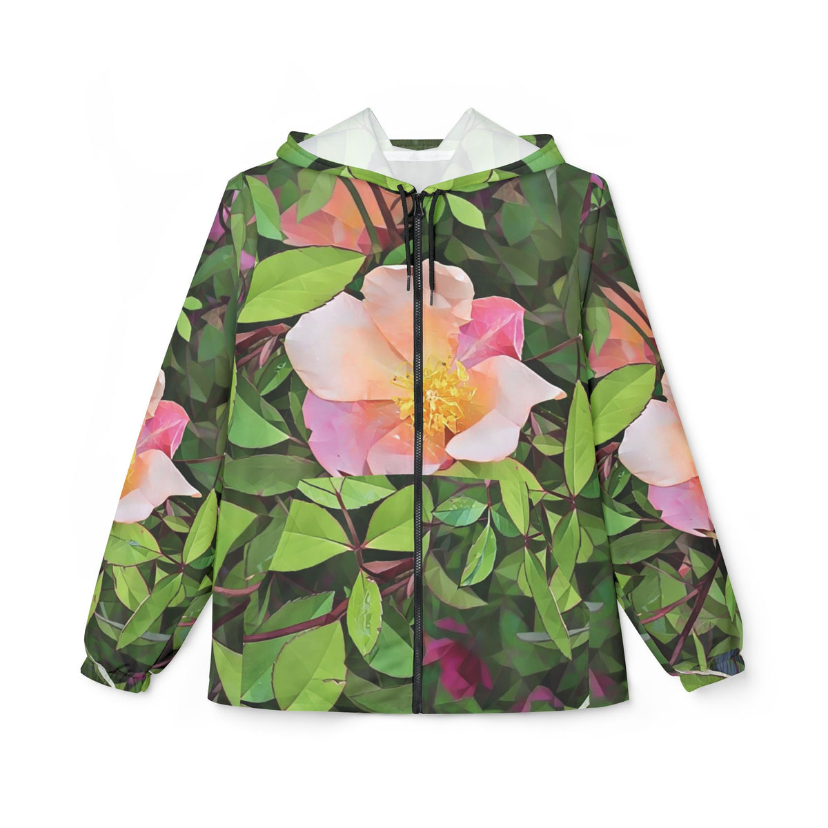 Windbreaker Jacket - Poly Art - Flower of Rose (Variant 1)